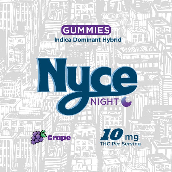 Photograph of product: Nyce - Grape "Night" - Rosin Gummies - 100mg