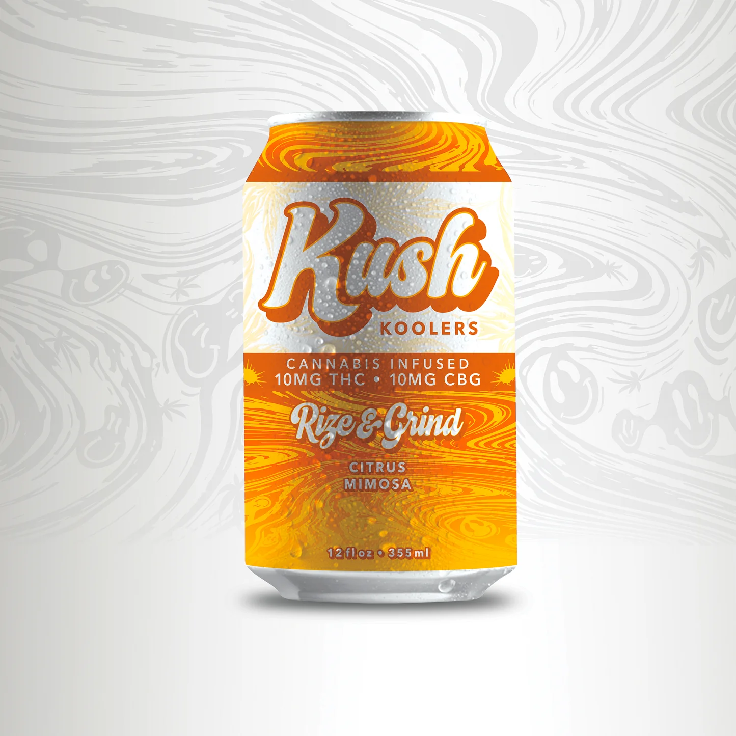 Photograph of product: Kush Koolers - Rize & Grind - 10mg TH-oui 10mg CBD - 12oz
