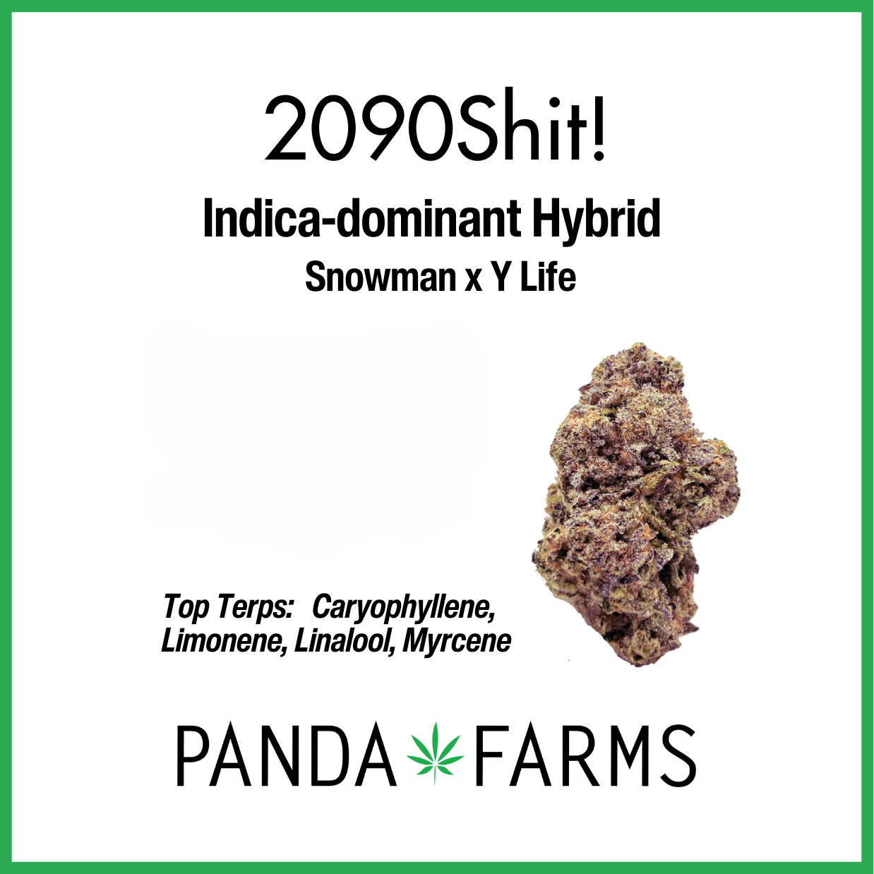 Photograph of product: Panda Farms - 2090! Sh*t Flower - 3.5g