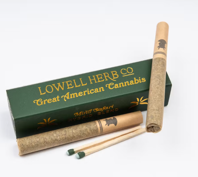 Photograph of product: Lowell - Prerolls 2 pk - Safari Blend (H) (1.16g)