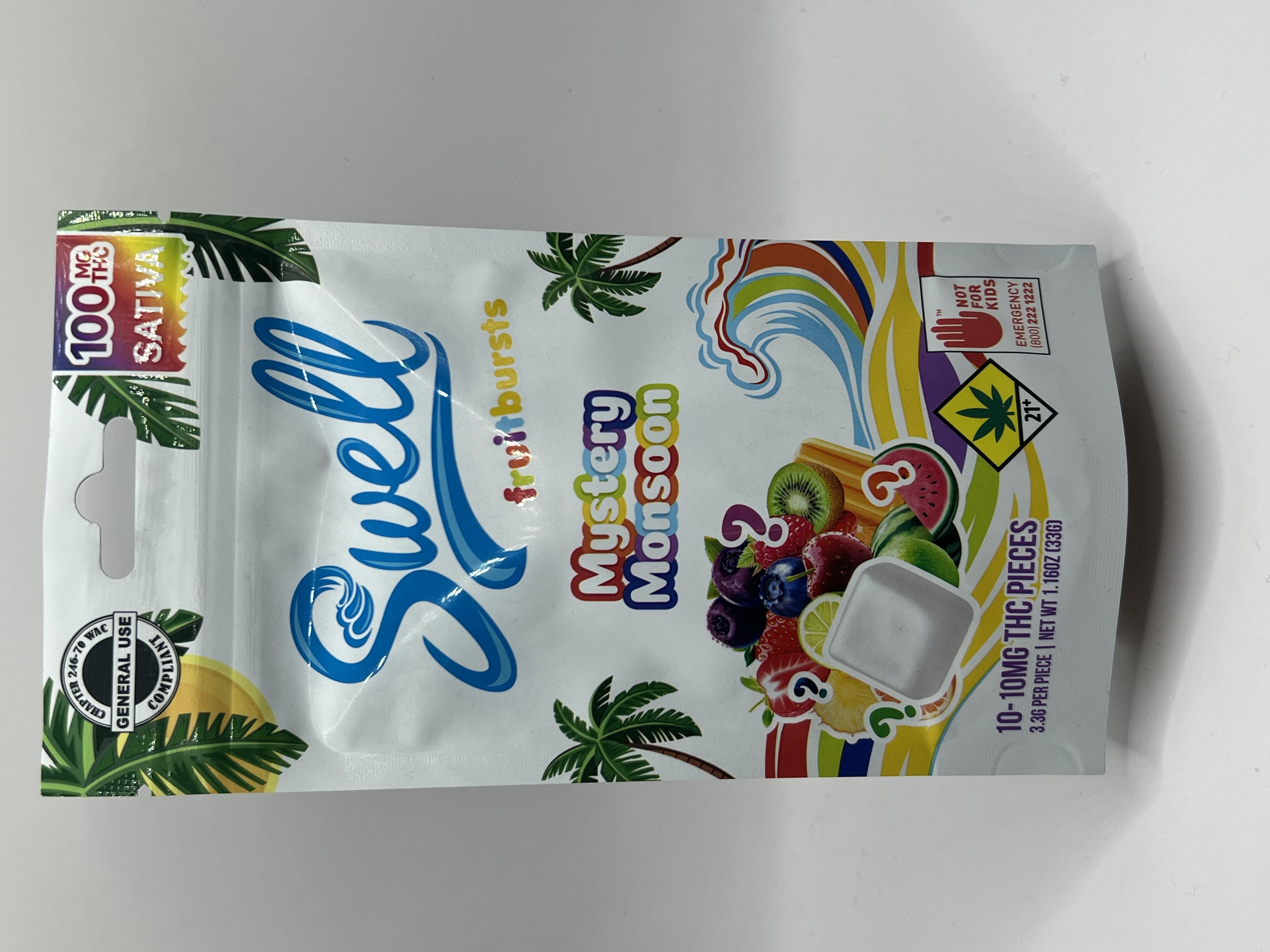 Photograph of product: Fruit Burst - Mystery Monsoon Oui'd 100mg - EDIBLE