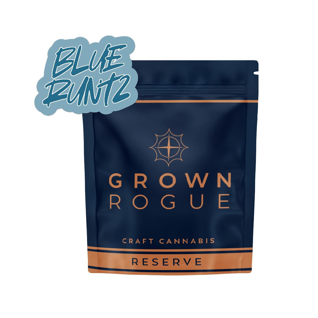 Photograph of product: Grown Rogue Blue Runtz Reserve Flower 3.5g