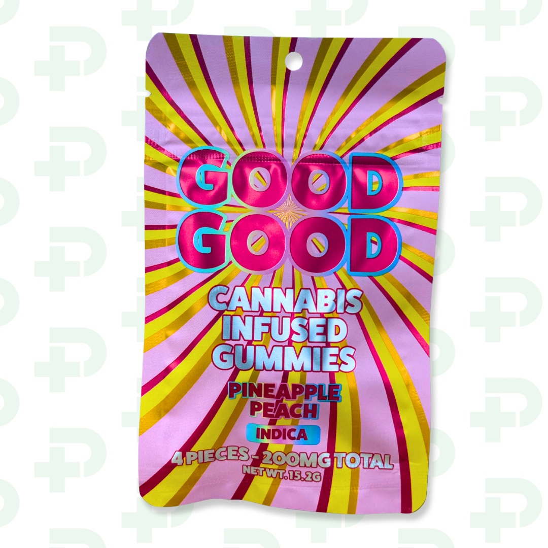 Photograph of product: Good Good 200mg Gummies - Pineapple Peach