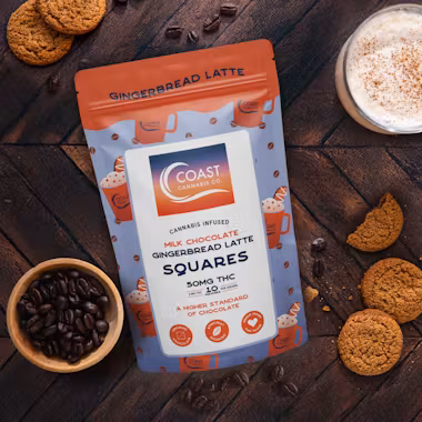 Photograph of product: Gingerbread Latte | Chocolate Squares | 50mg