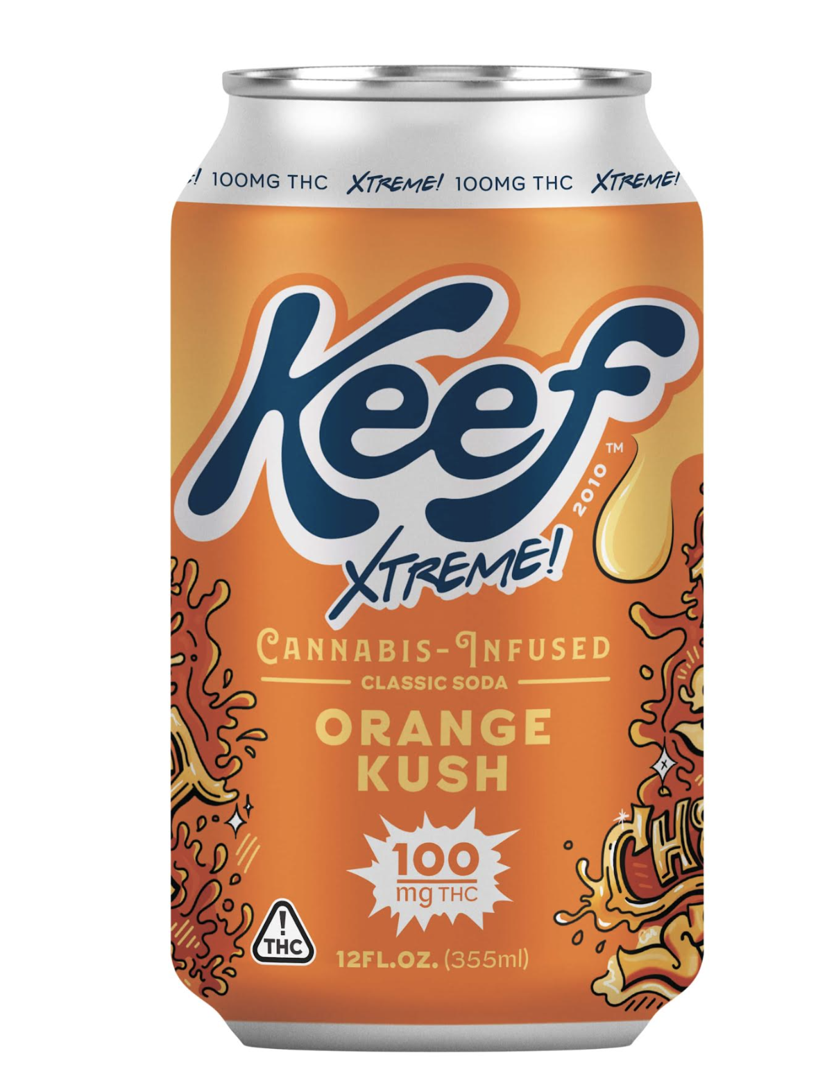 Photograph of product: Keef Soda 100mg Beverage - Orange Kush