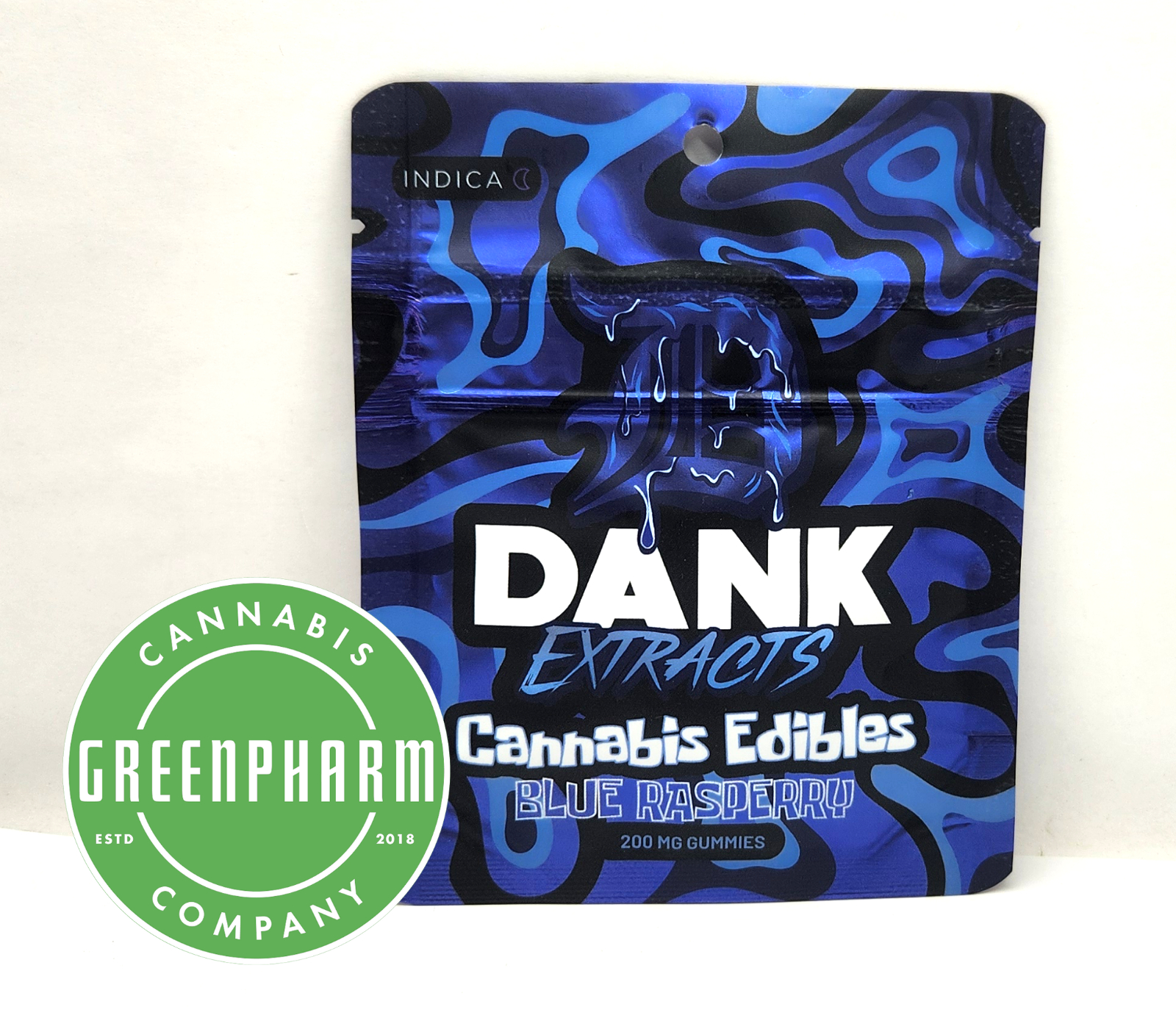Photograph of product: Edible | Dank Extracts | Blue Raspberry Gummies | 200mg