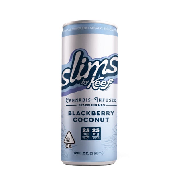 Photograph of product: Slims | 1:1 Blackberry Coconut | TH-oui 25mg : CBD 25mg - 12fl. oz - 