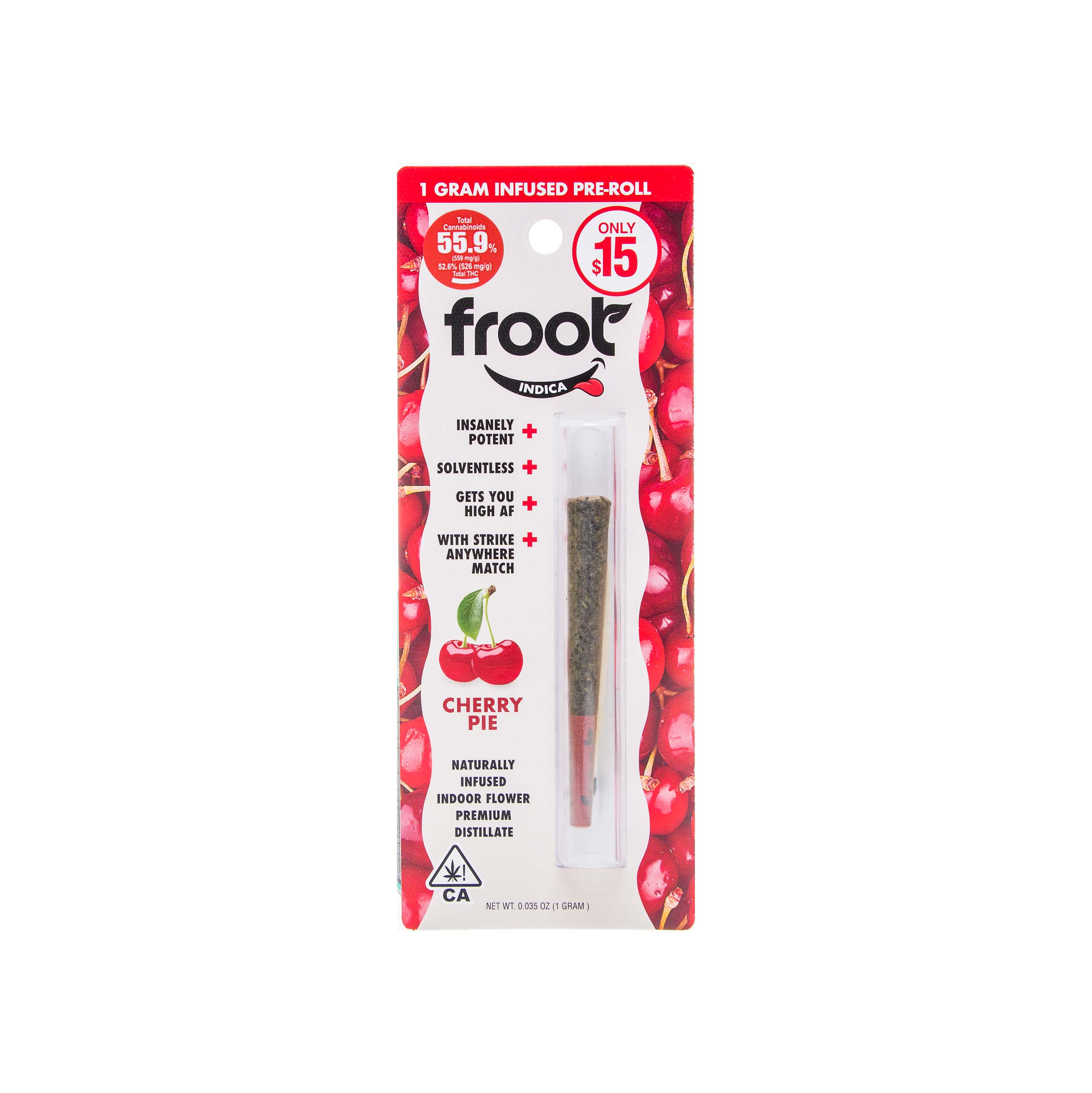 Photograph of product: Froot | Cherry Pie Infused Pre-roll (1g)