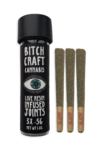 Photograph of Product: Bitch Craft 1.8g MultiPack Infused PreRoll - Trap Queen 3 x