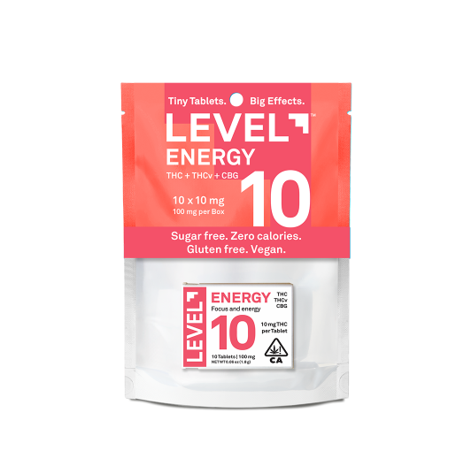 Photograph of product: Level 10 Energy Thc/Thcv/Cbg 100mg   100 Mg