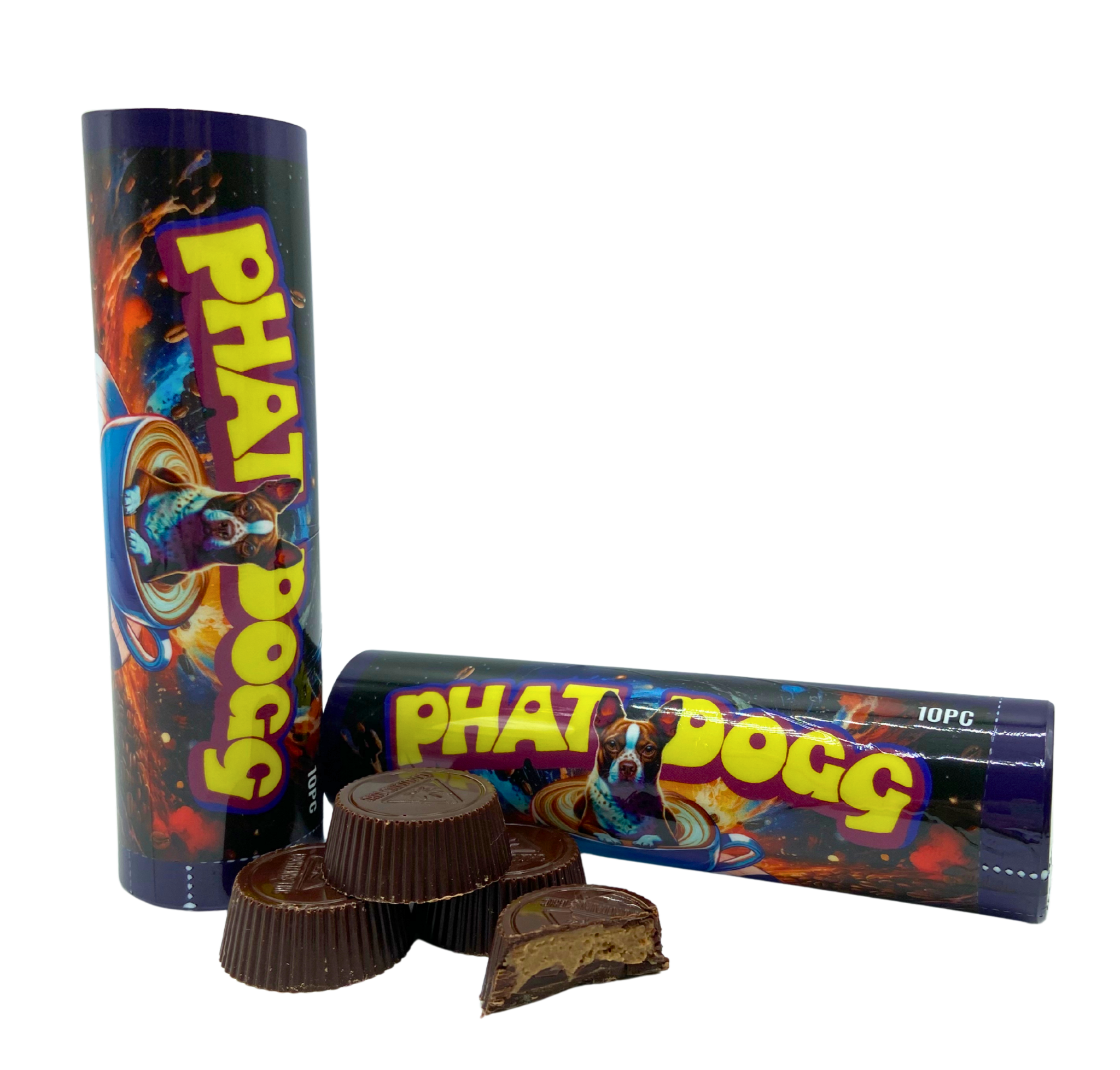 Photograph of product: MOCHA CUPS | ORANGE SODA au chocolat ROSIN INFUSED - 50 MG - 10 PACK