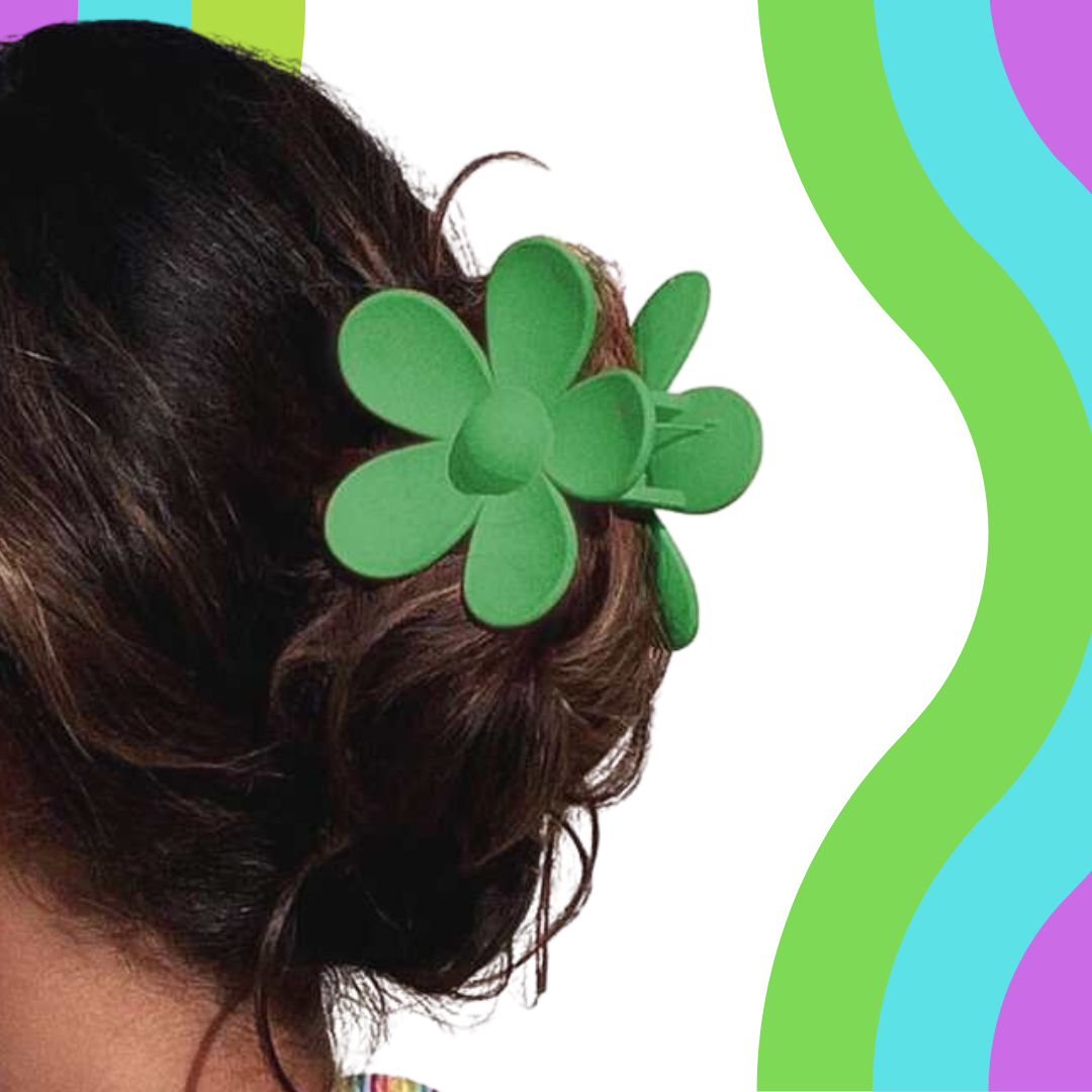 Photograph of product: Flower Hair Clips (Assorted Colors)