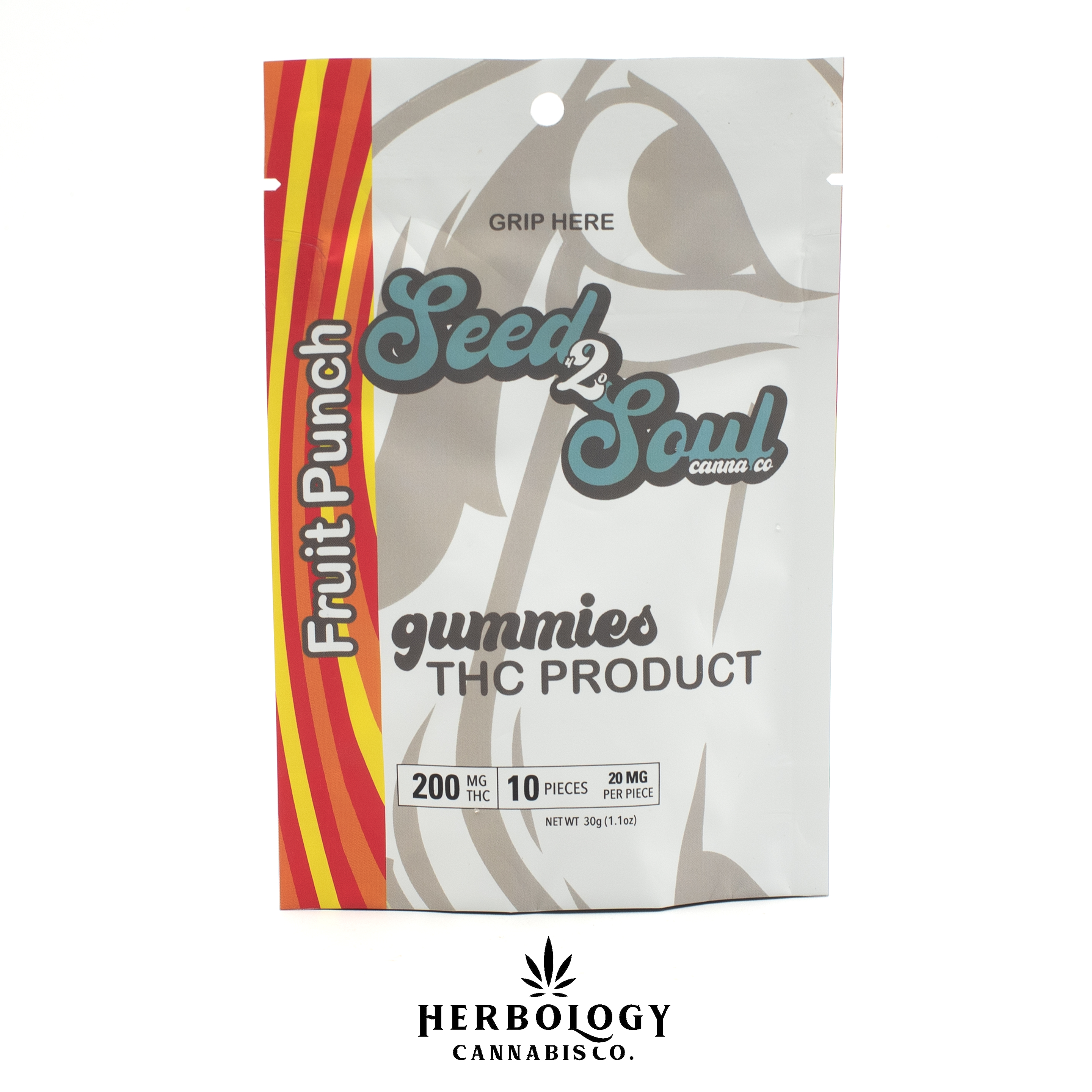 Photograph of product: Seed2Soul | Gummy | Fruit Punch | 200mg