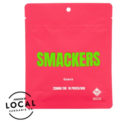 Photograph of product: SMACKERS 250MG GUAVA GUMMIES