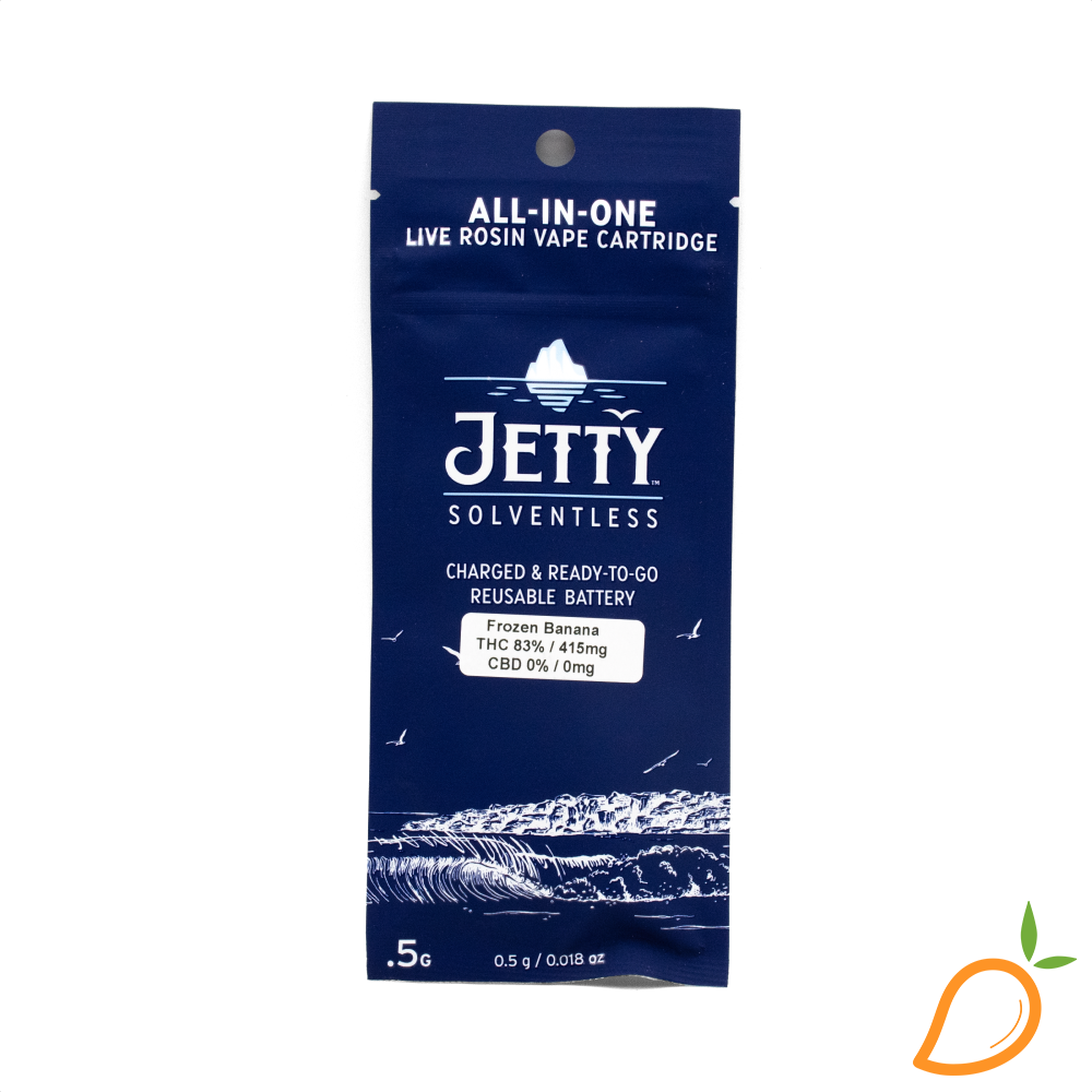Photograph of product: 0.5g Frozen Banana Solventless Rosin AIO Jetty