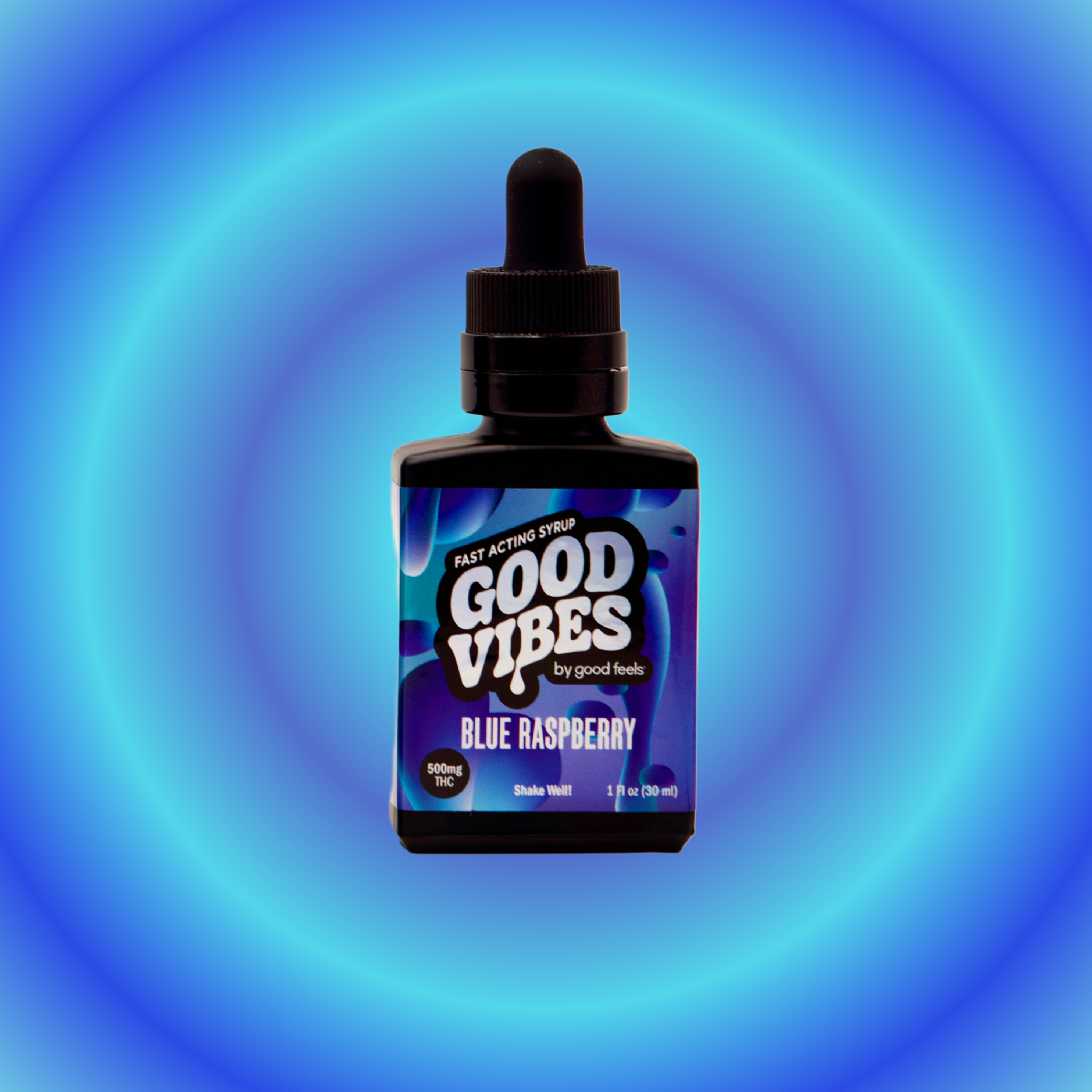 Photograph of product: Blue Raspberry Tincture Syrup | 500mg