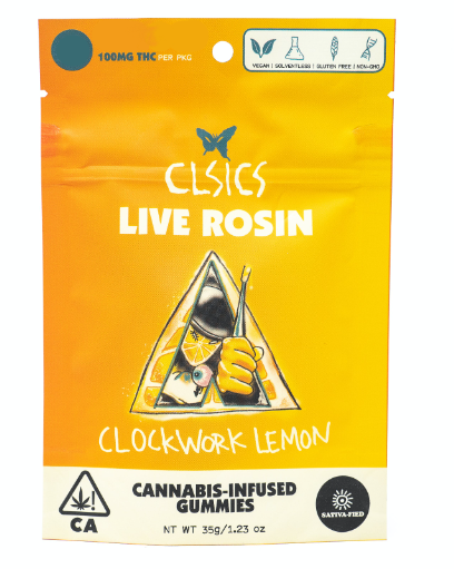 Photograph of product: CLSICS | Clockwork Lemon Gummies | 20mg 2pk