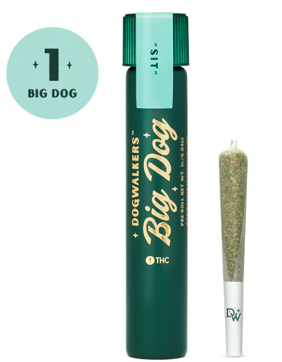 Photograph of product: Dogwalkers  | Pre-Roll | Animal Face | Big Dogs | 1g - Oui'd
