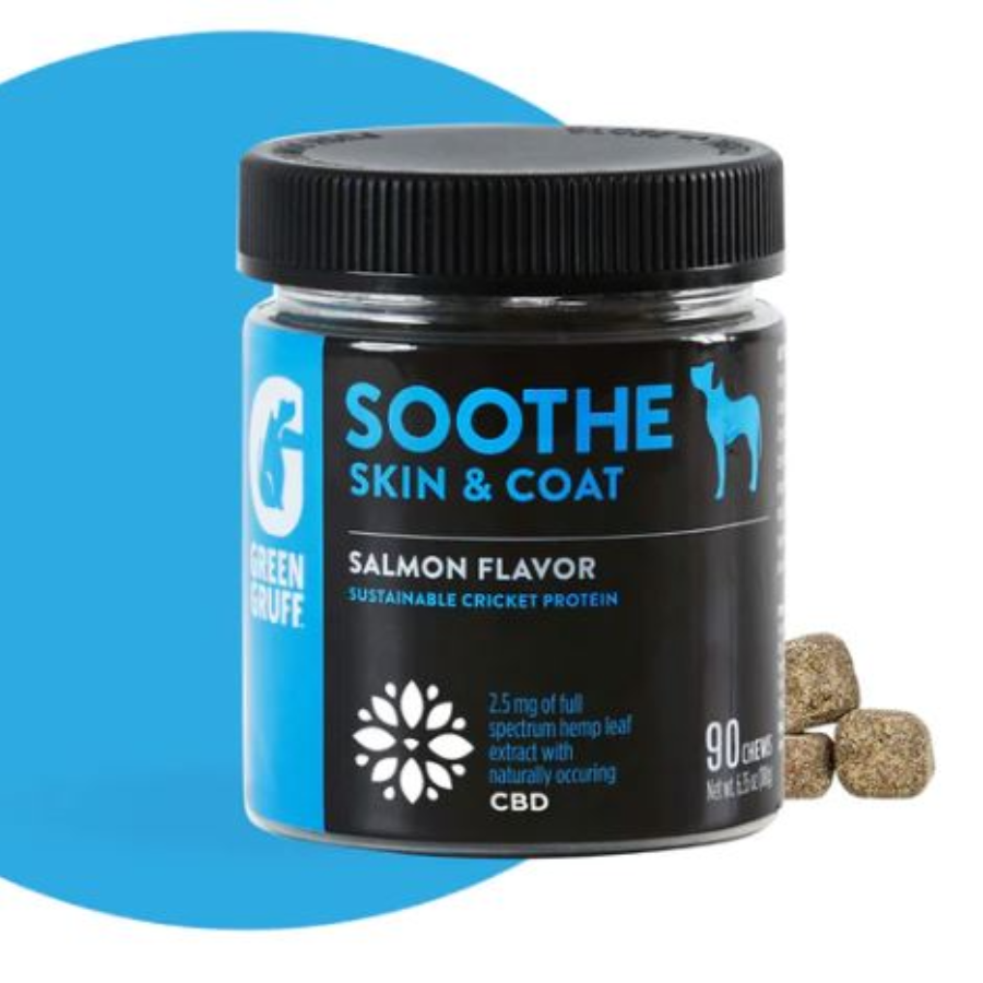 Photograph of product: Green Gruff Soothe Skin & Coat CBD Dog Treats 90ct - mg