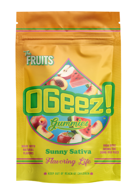 Photograph of product: OGeez Edibles The Fruits 10pk/100mg- Sunny Oui'd