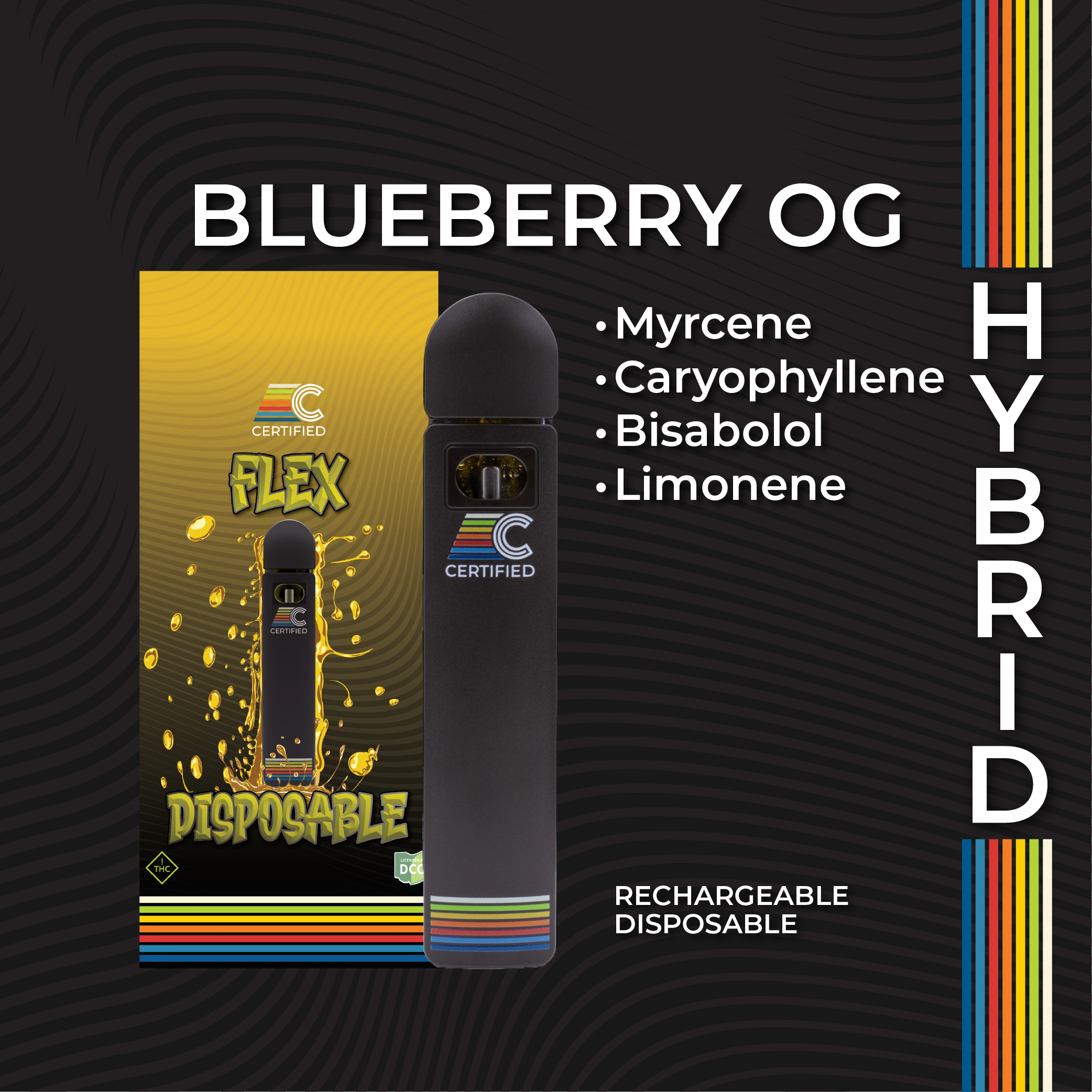 Photograph of product: Blueberry OG | Disposable | Flex | 1g