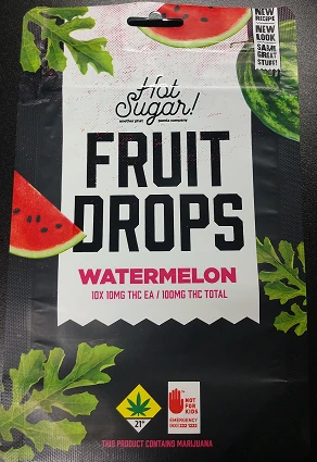 Photograph of product: Watermelon 1:1 CBD Fruit Drops [DOH] - by Hot Sugar!