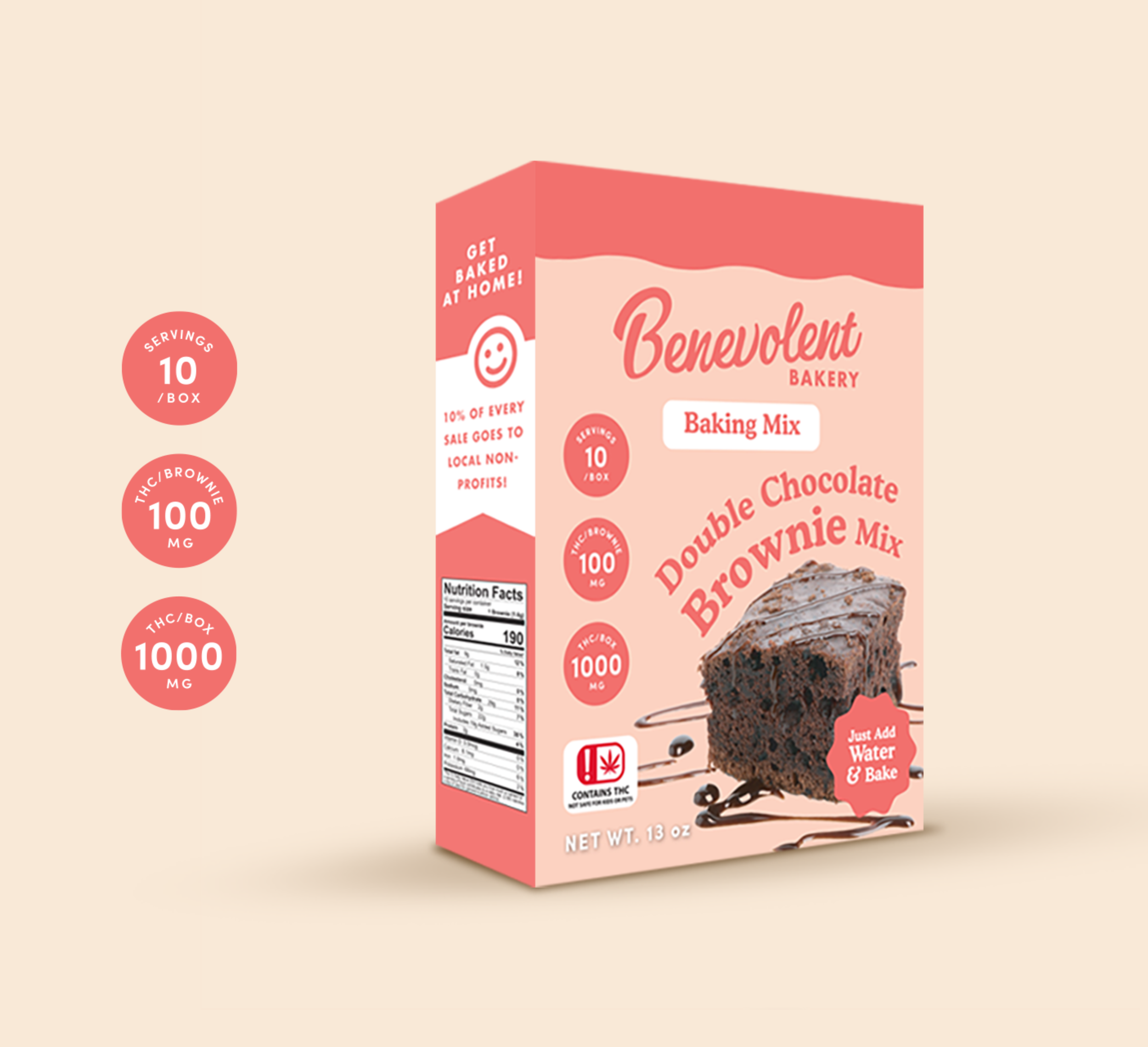 Photograph of product: Edibles | Benevolent Bakery | Brownie Mix | 100mg