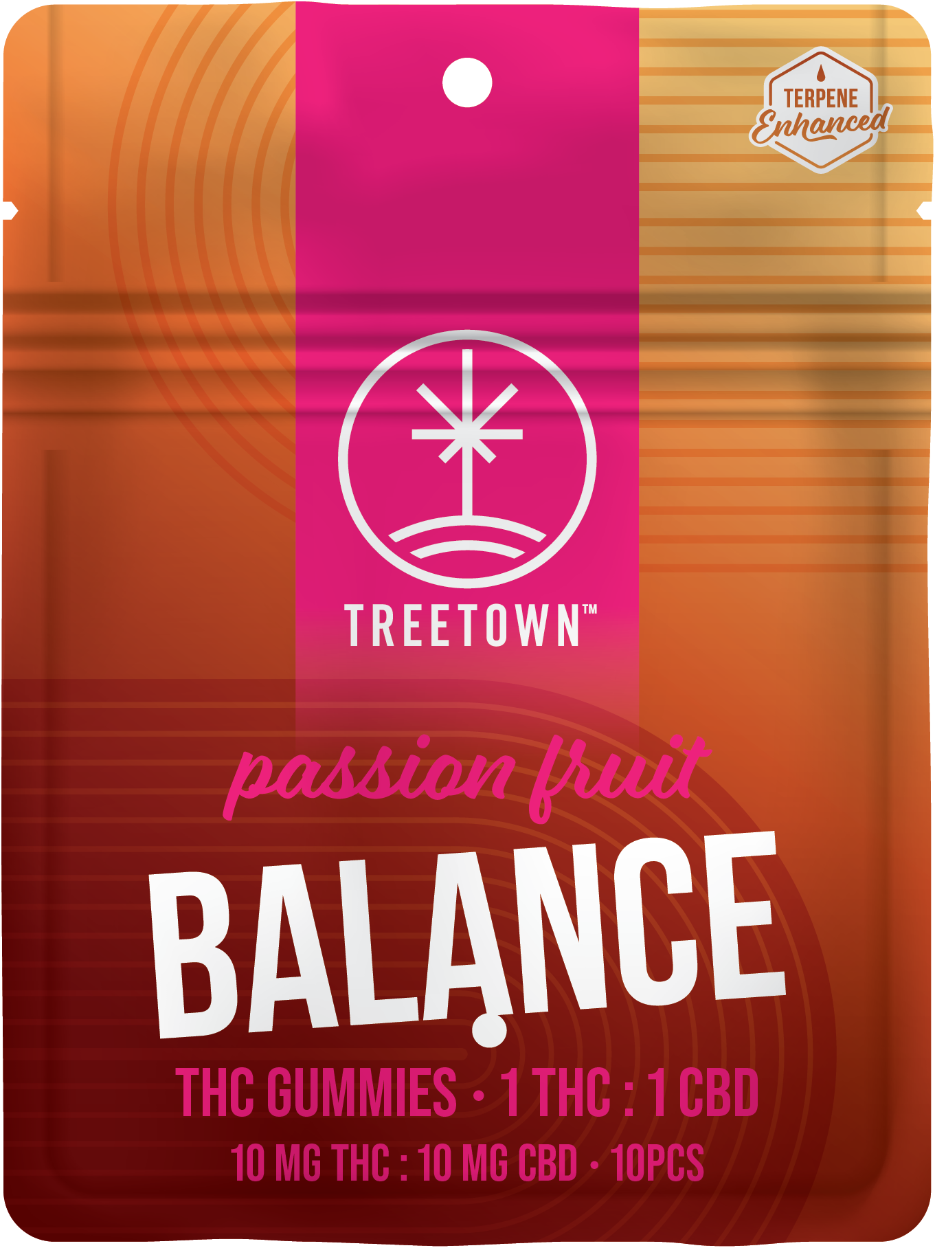 Photograph of product: 1:1 Passion Fruit Balance | 10mg x 10pk | TreeTown