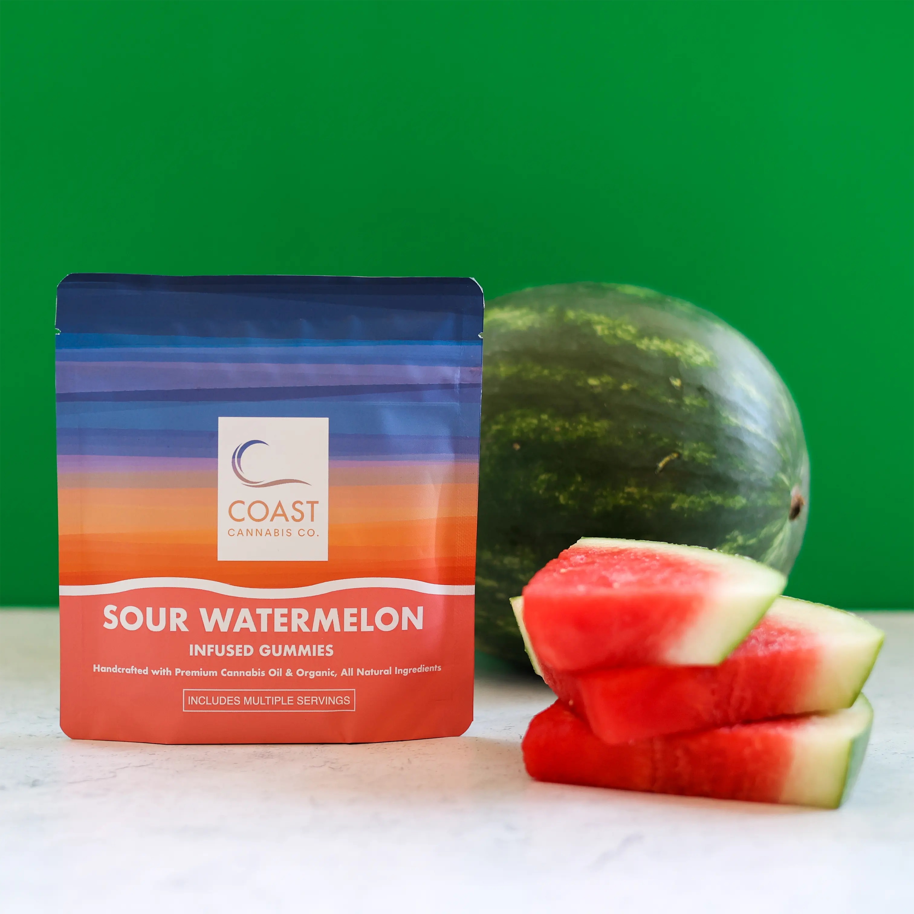 Photograph of product: Gummy - 100mg/20pc - Sour Watermelon
