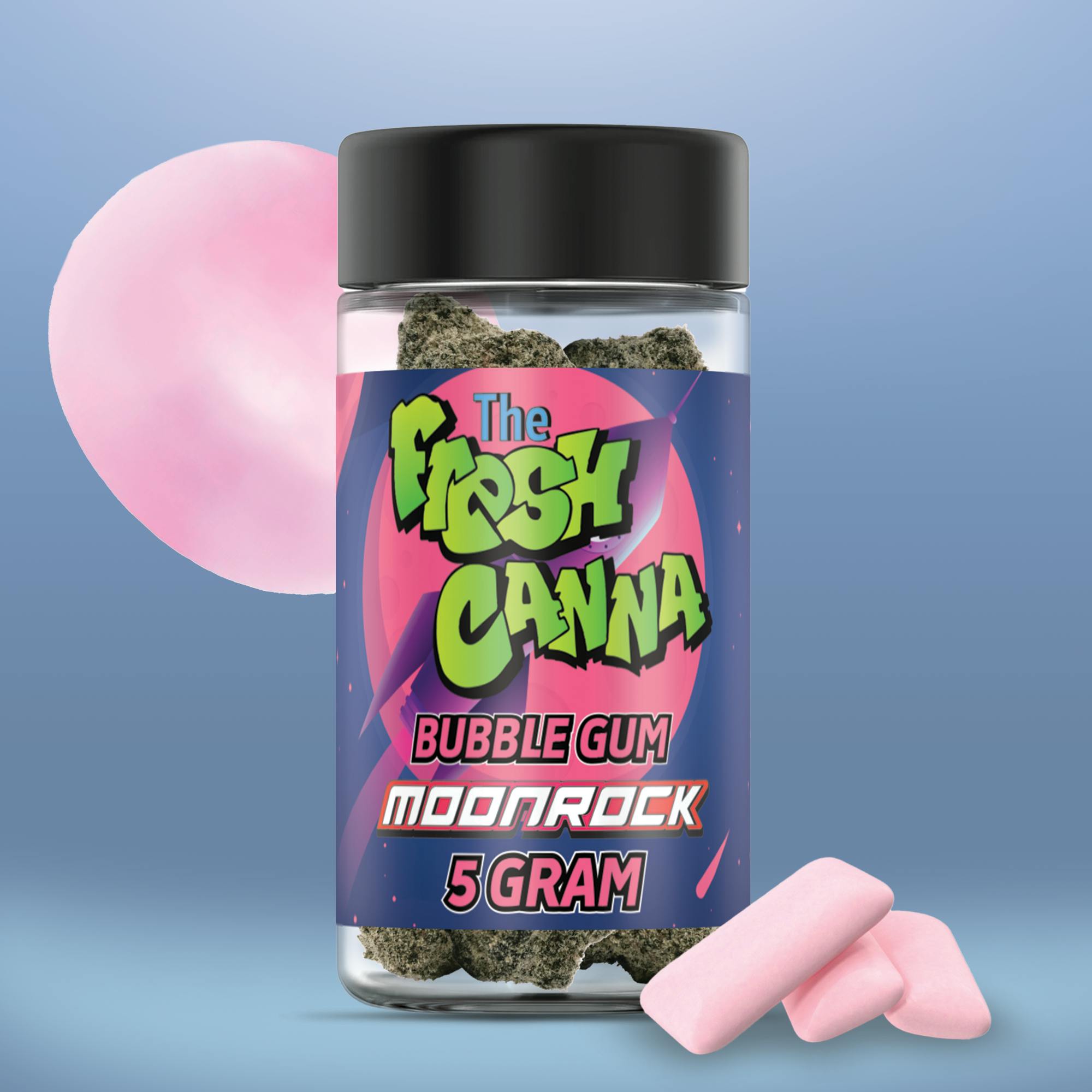 Photograph of product: Fresh Canna | Bubble Gum Pre-Packed Moonrocks | 5g