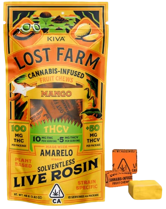 Photograph of product: Lost Farms | Mango Fruit Chews +TH-ouiV | 46G 10PK LR