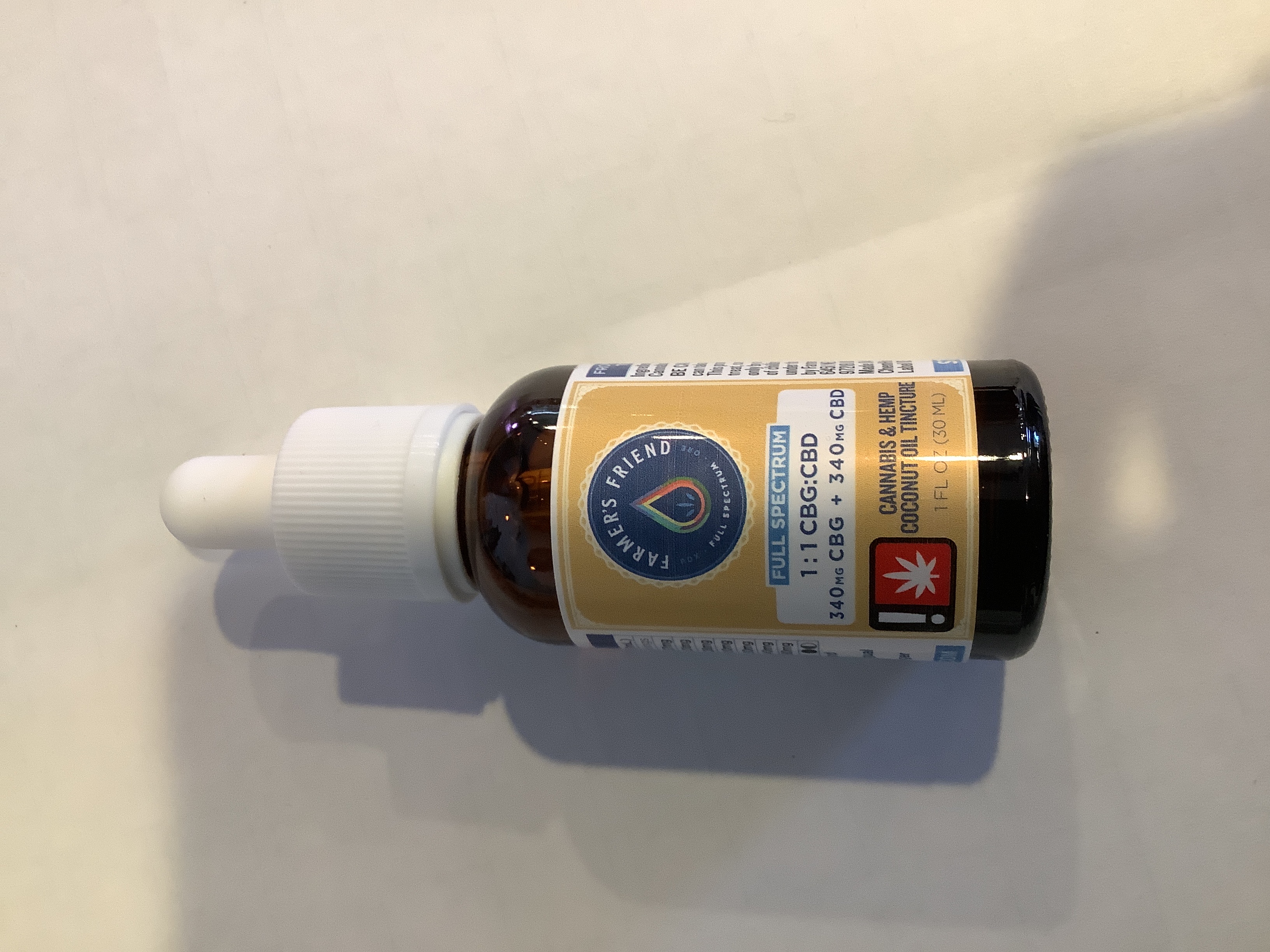 Photograph of product: Farmer's Friend Extracts - 1:1 (CBG:CBD) - Tincture - (1oz) - H