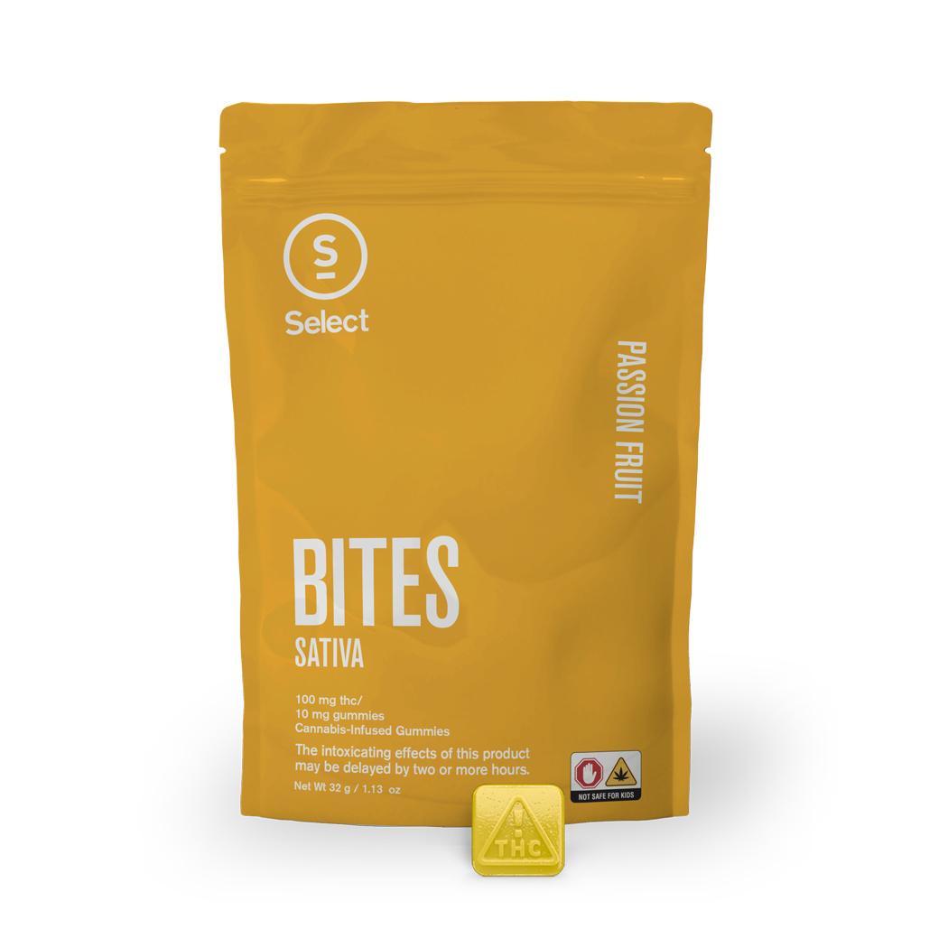 Photograph of product: Select | Passion Fruit | Classic Bites | 10pk | 100mg
