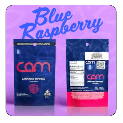 Photograph of product: CAM Blue Raspberry Rosin Gummies 100mg