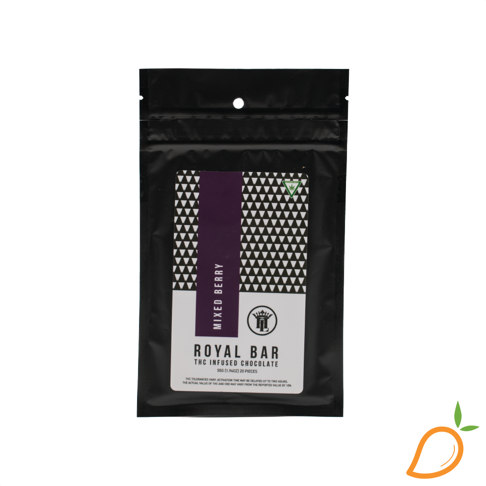 Photograph of product: 200mg Mixed Berry Royal Chocolate Bar High Life