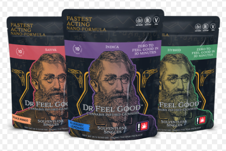 Photograph of product: Dr Feel Good - 1pc - Pear Ginger Hybrid Rosin Gummy