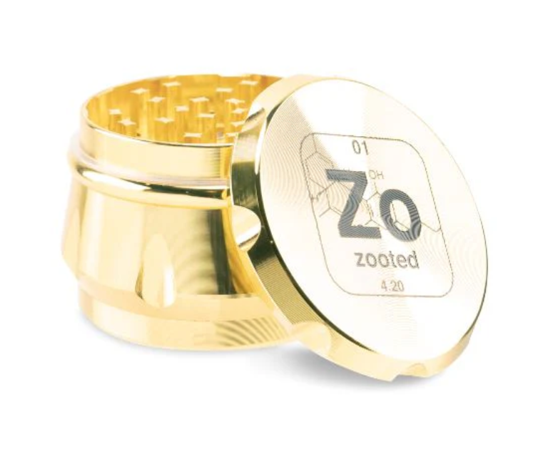 Photograph of product: Zooted Premium 4 Piece Grinder 63mm - Gold