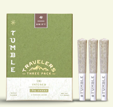Photograph of product: Tumble Diamond Infused 3pk Prerolls Alien Technology 1.5g (Oui'd)