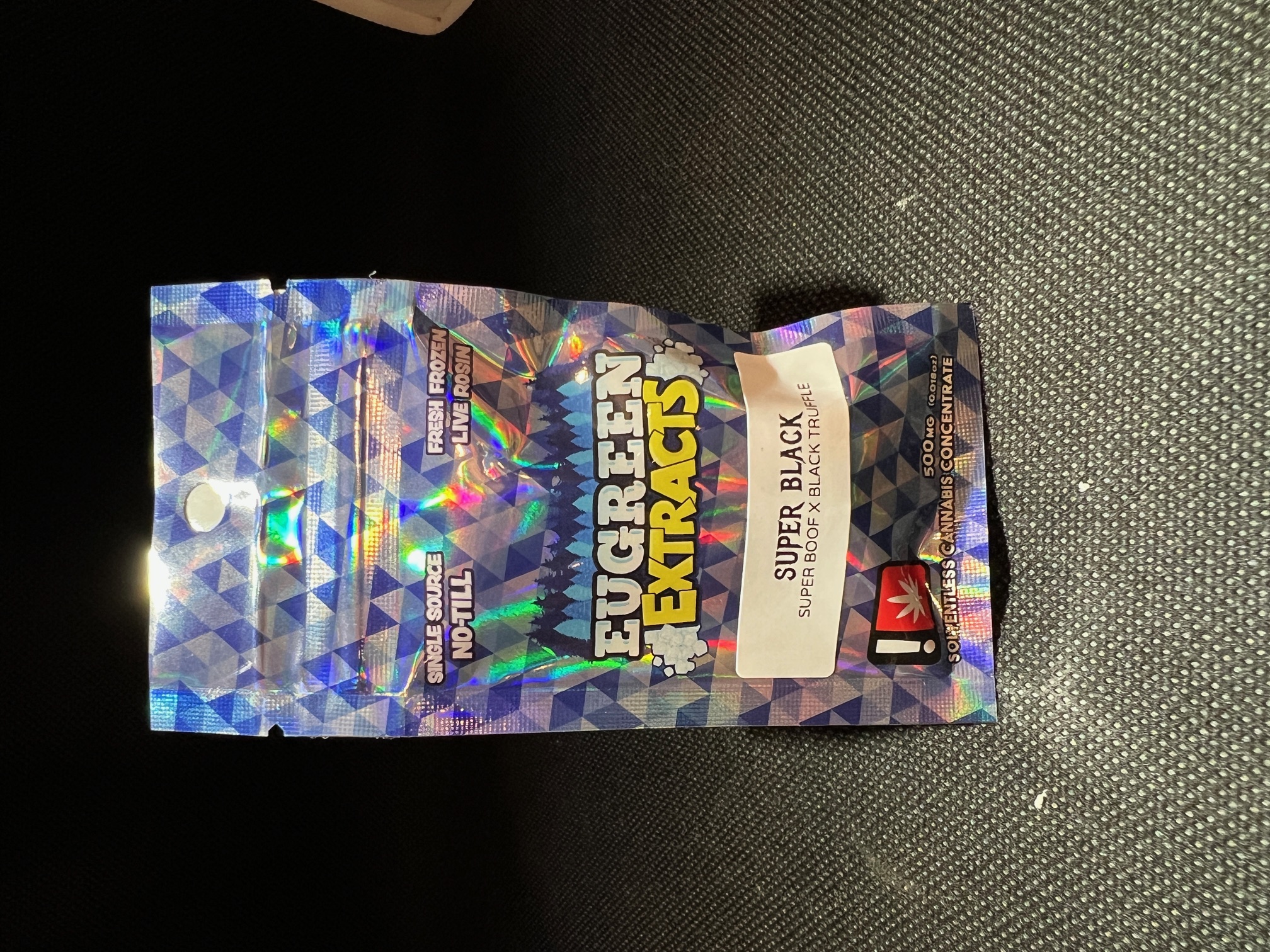 Photograph of product: Super Black Live ROSIN Cartridge (Eugreen)
