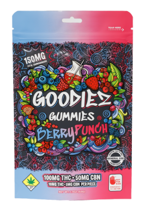 Photograph of product: Goodiez - Berry Punch 2:1 CBN - 10pk Edibles