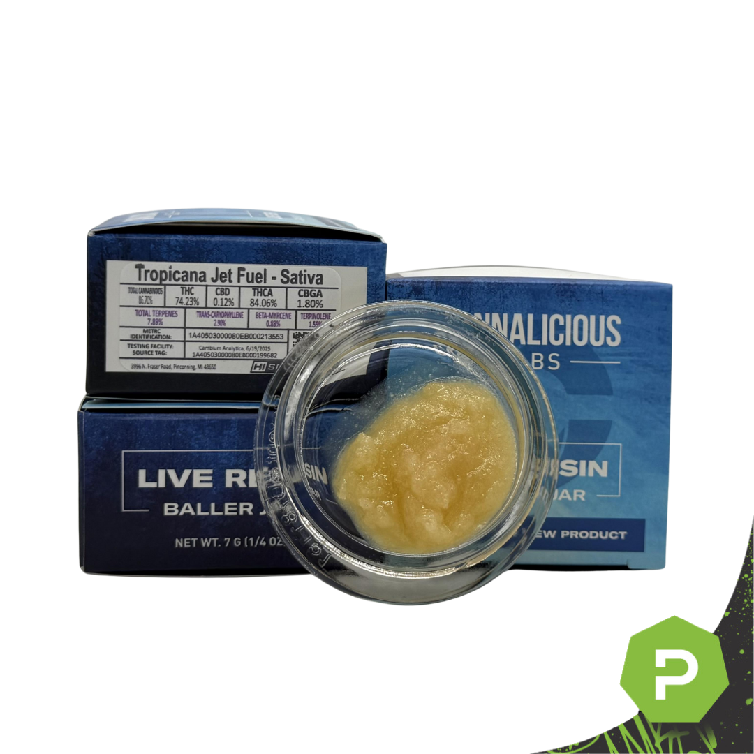 Photograph of product: Cannalicious Live Resin Bucket | Tropicana Jet Fuel