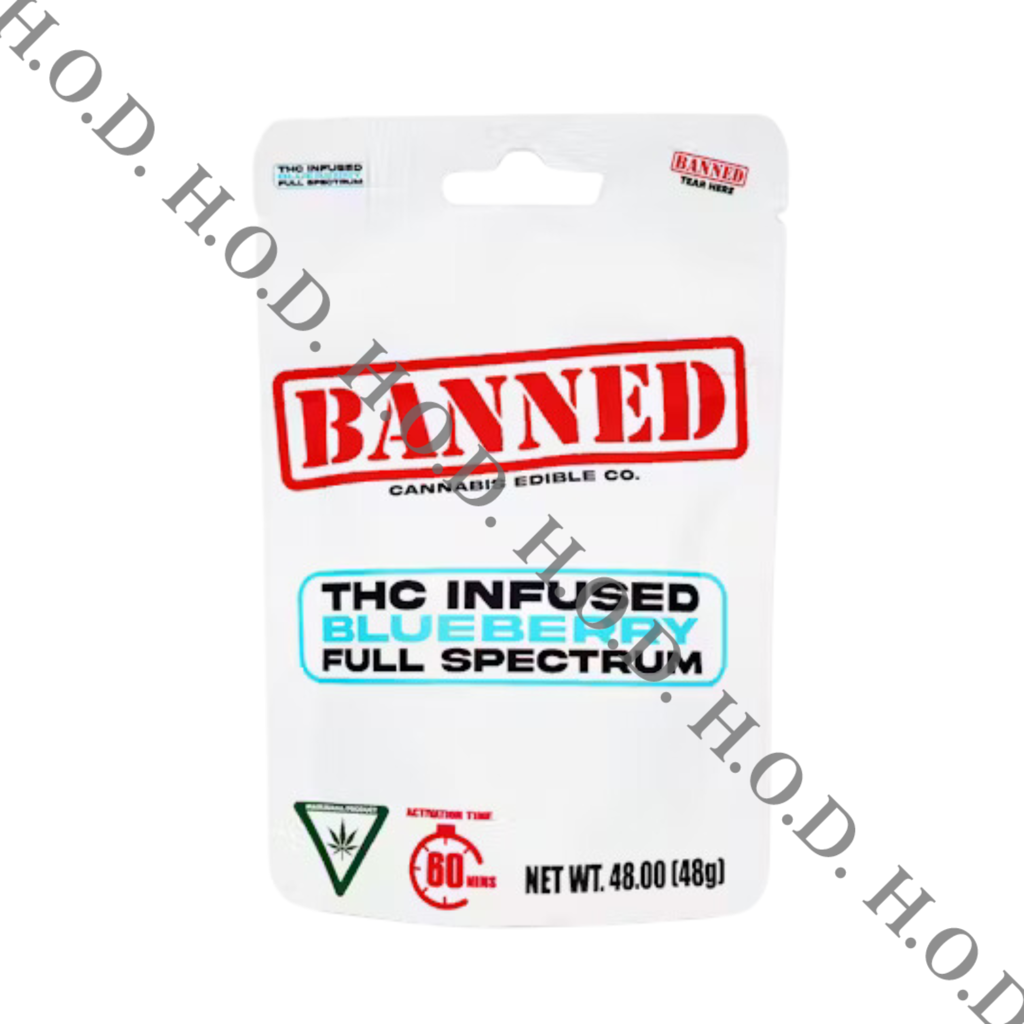 Photograph of product: Banned Blueberry Gummy Clusters 200mg
