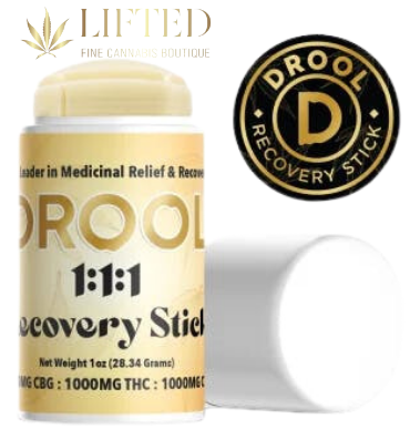 Photograph of product: DROOL RECOVERY STICK  1:1:1 CBG CBD TH-oui