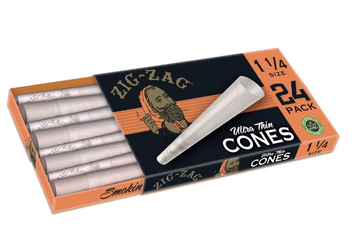 Photograph of product: Zig Zag | Ultra Thin | 1 1/4 Cones 6PK
