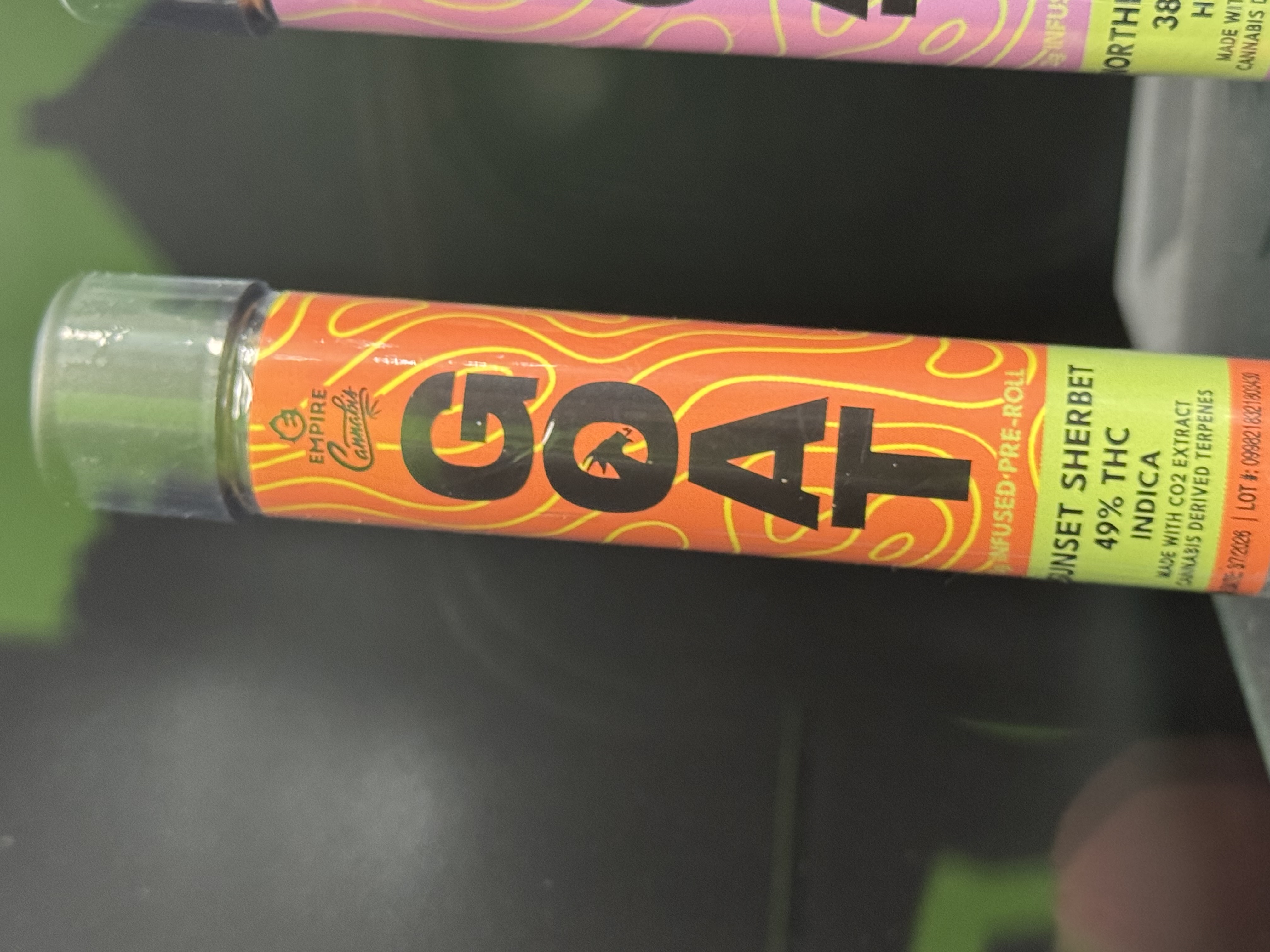 Photograph of product: Goat - Sunset Sherbet - 2g Pre roll