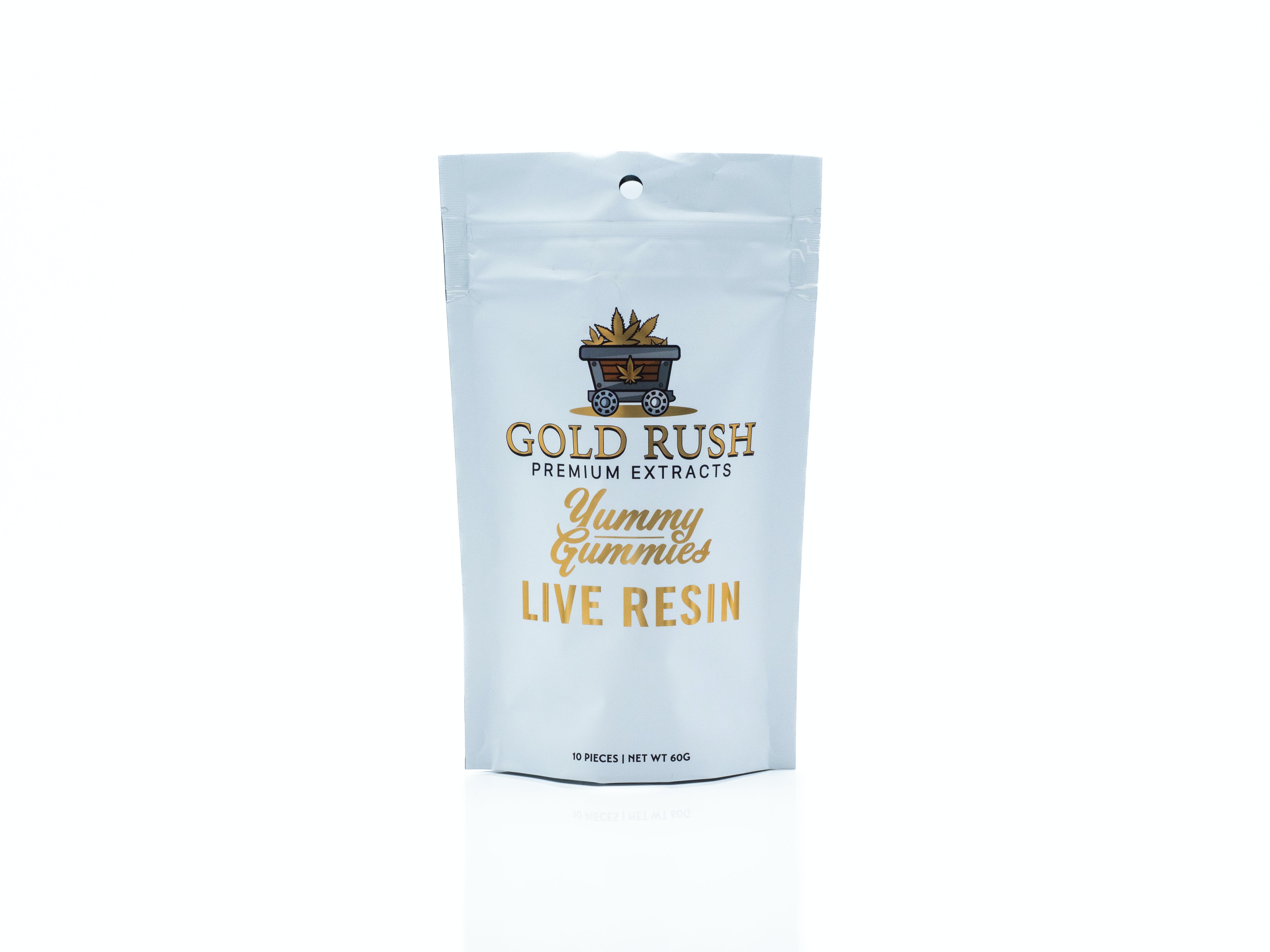 Photograph of Product: Gold Rush - Edible - Strawberry Banana Live Resin Gummies