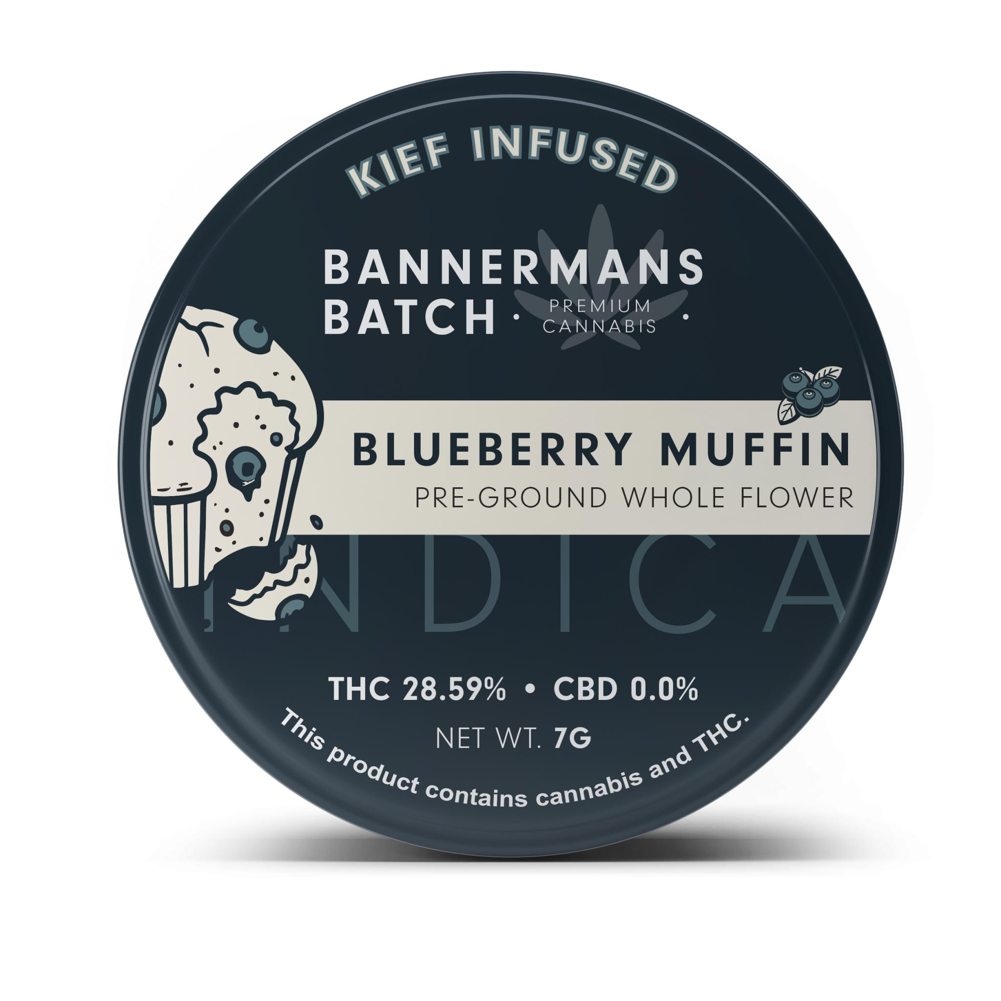 Photograph of product: Bannerman's Batch Infused Ground Flower | 7g | Blueberry Muffin