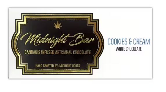 Photograph of product: Midnight Bar | Cookies & Cream | 200 mg