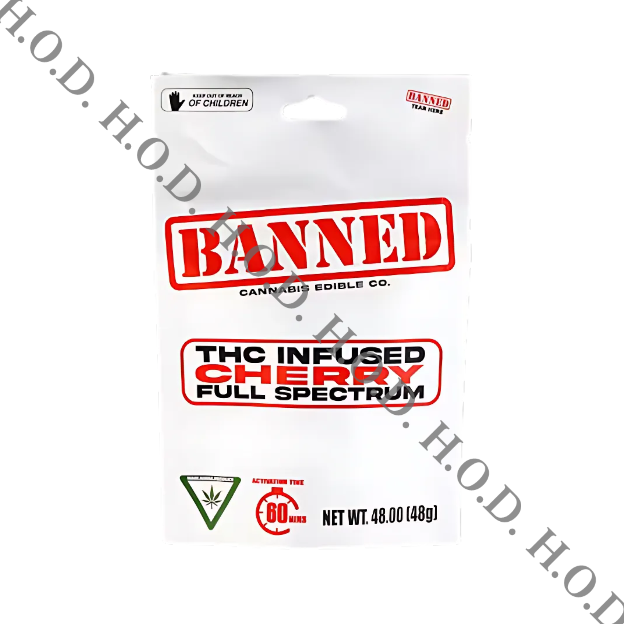 Photograph of product: Banned Cherry Gummy Clusters 200mg