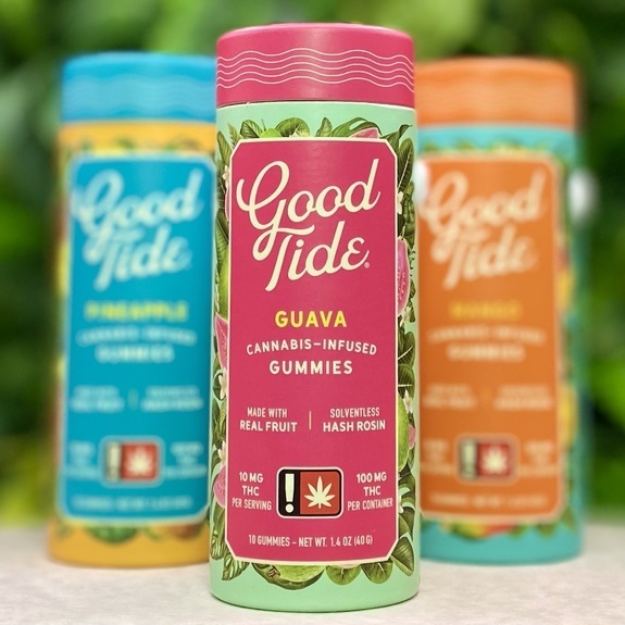 Photograph of product: Guava Balancing/Hybrid - 10mg x 10pc SOLVENTLESS Gummies - Good Tide